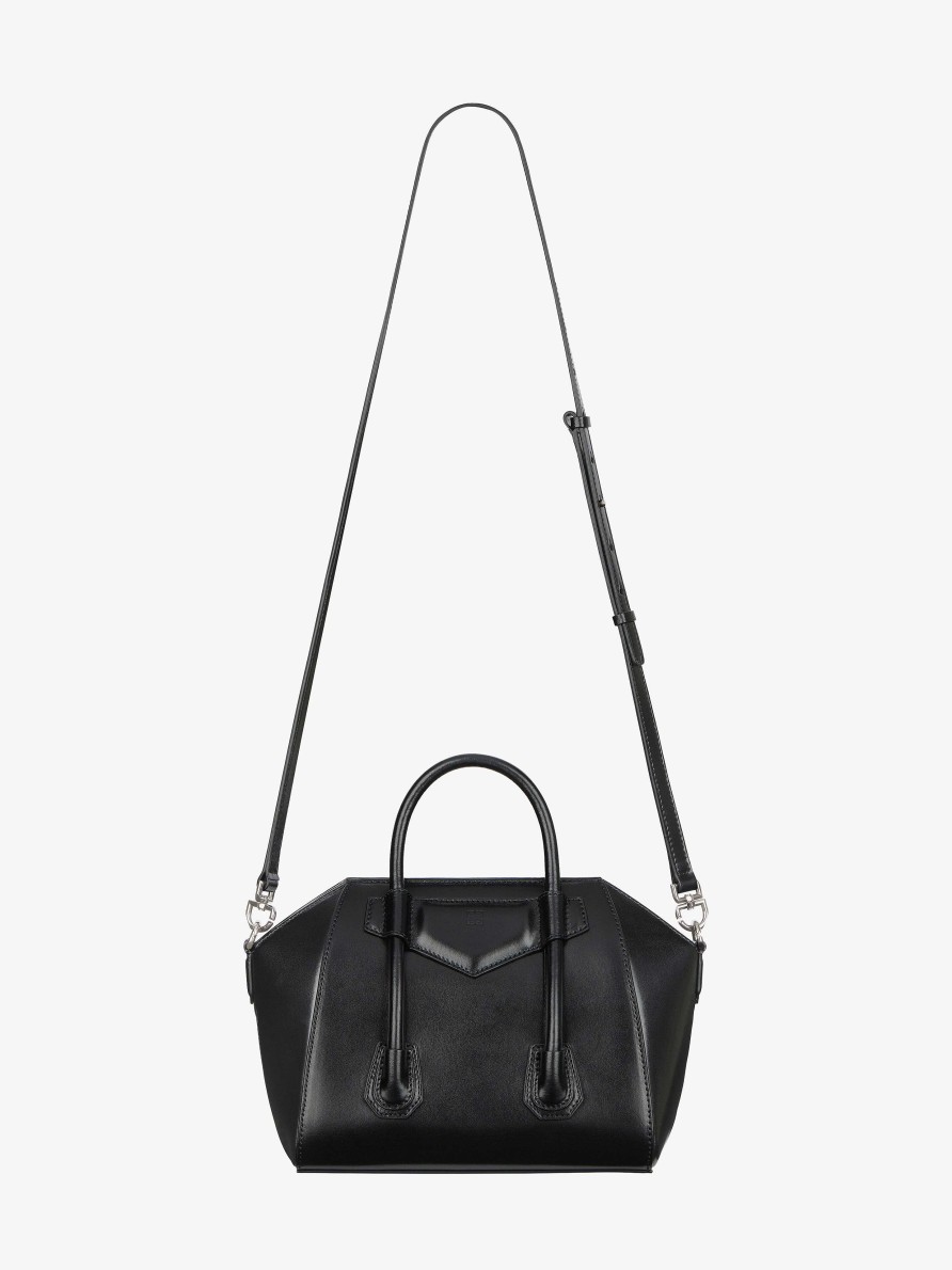 Women Givenchy Antigona | Mini Antigona Lock Bag In Box Leather Black