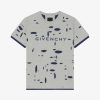 Men Givenchy T-Shirts | Givenchy Oversized T-Shirt In Destroyed Cotton Grey/Blue