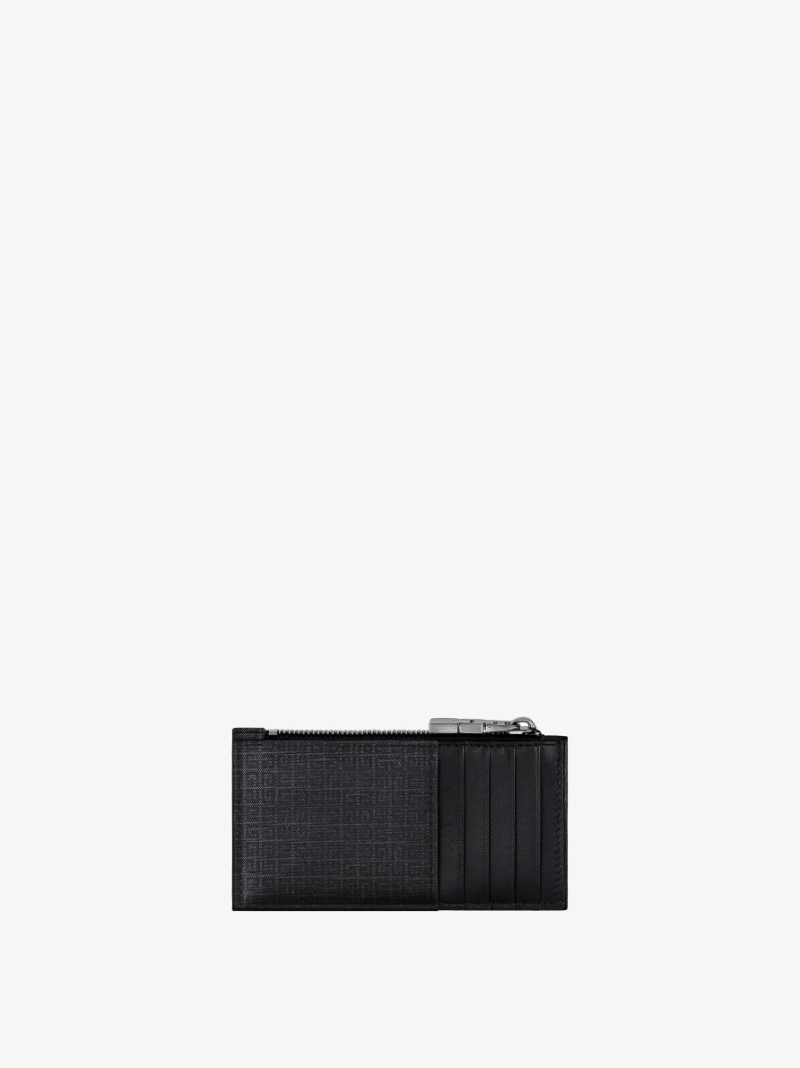 Men Givenchy Small Leather Goods | Givenchy Zipped Wallet In 4G Nylon Black