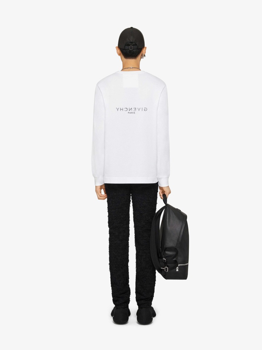 Men Givenchy T-Shirts | T-Shirt In Givenchy Reverse Jersey White