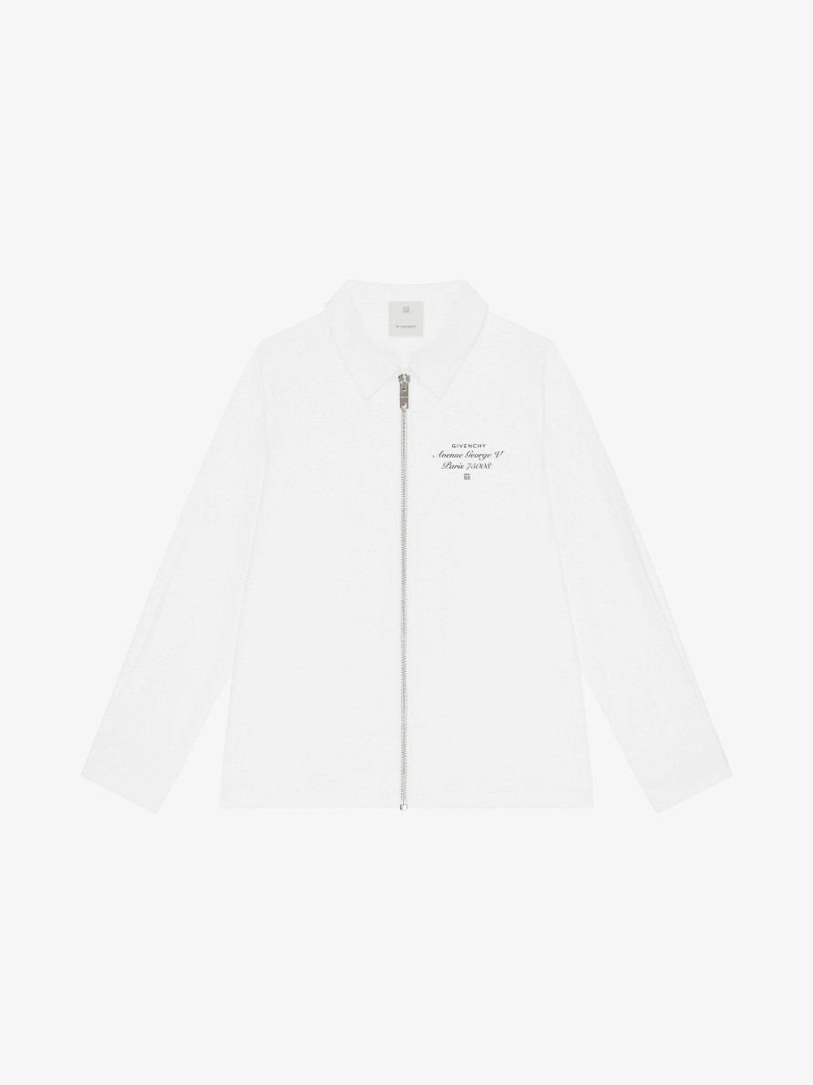 Men Givenchy Boy (4 To 12 Years) | Long-Sleeved Shirt In Poplin White