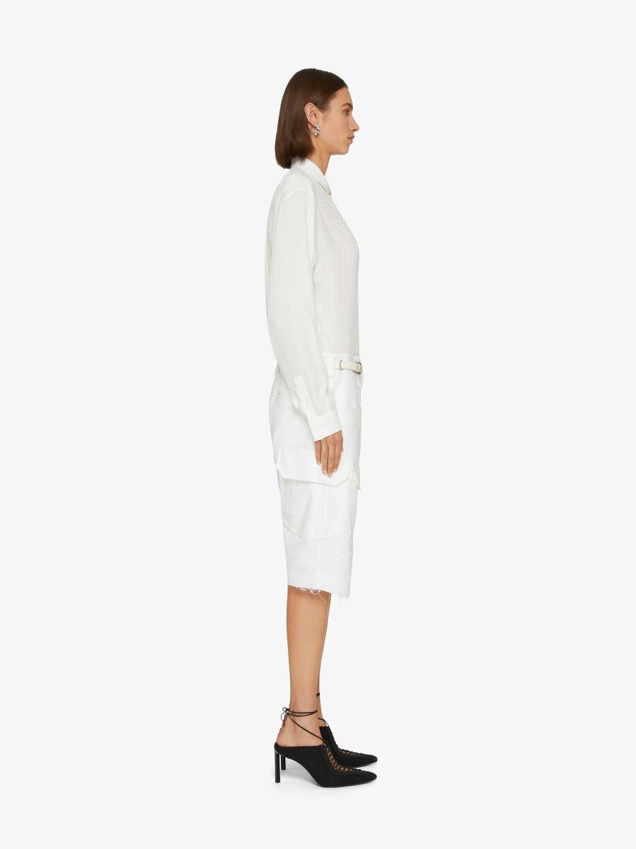 Women Givenchy Tops & Shirts | Givenchy Shirt In Silk White