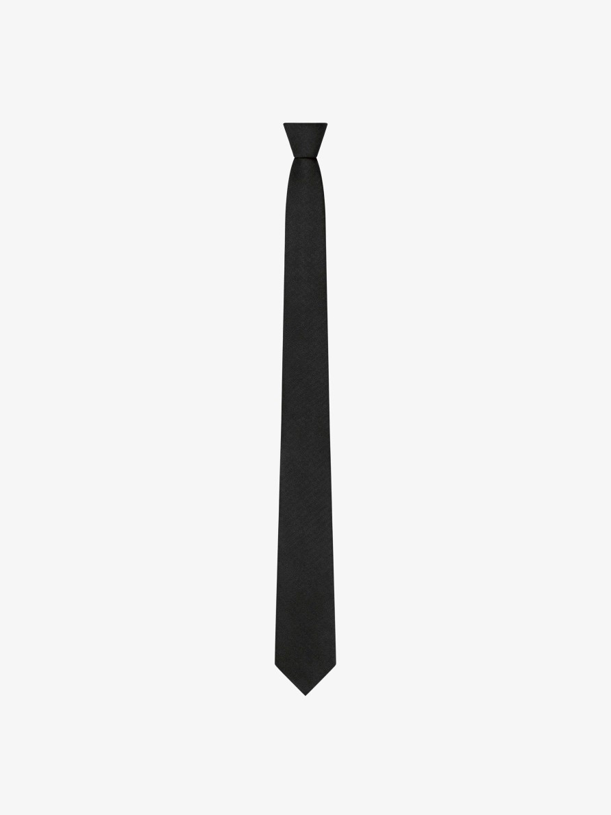 Men Givenchy Scarves & Ties | 4G Tie In Silk Black