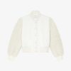 Women Givenchy Outerwear & Blousons | Cropped Varsity Jacket In Wool And 4G Fur White