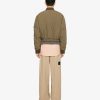 Men Givenchy Outerwear & Blousons | Cropped Bomber Jacket In Cotton Olive Green