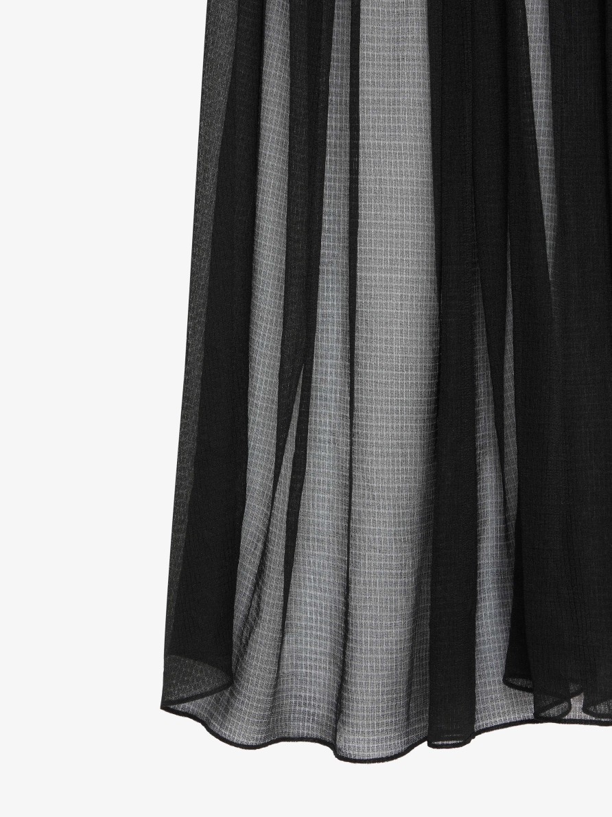 Women Givenchy Skirts | Draped Skirt In Crepe With Silk Train Black