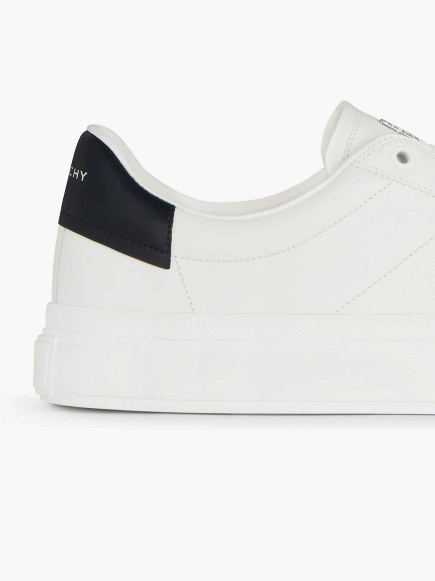 Men Givenchy Sneakers | City Sport Sneakers In Leather White/Navy