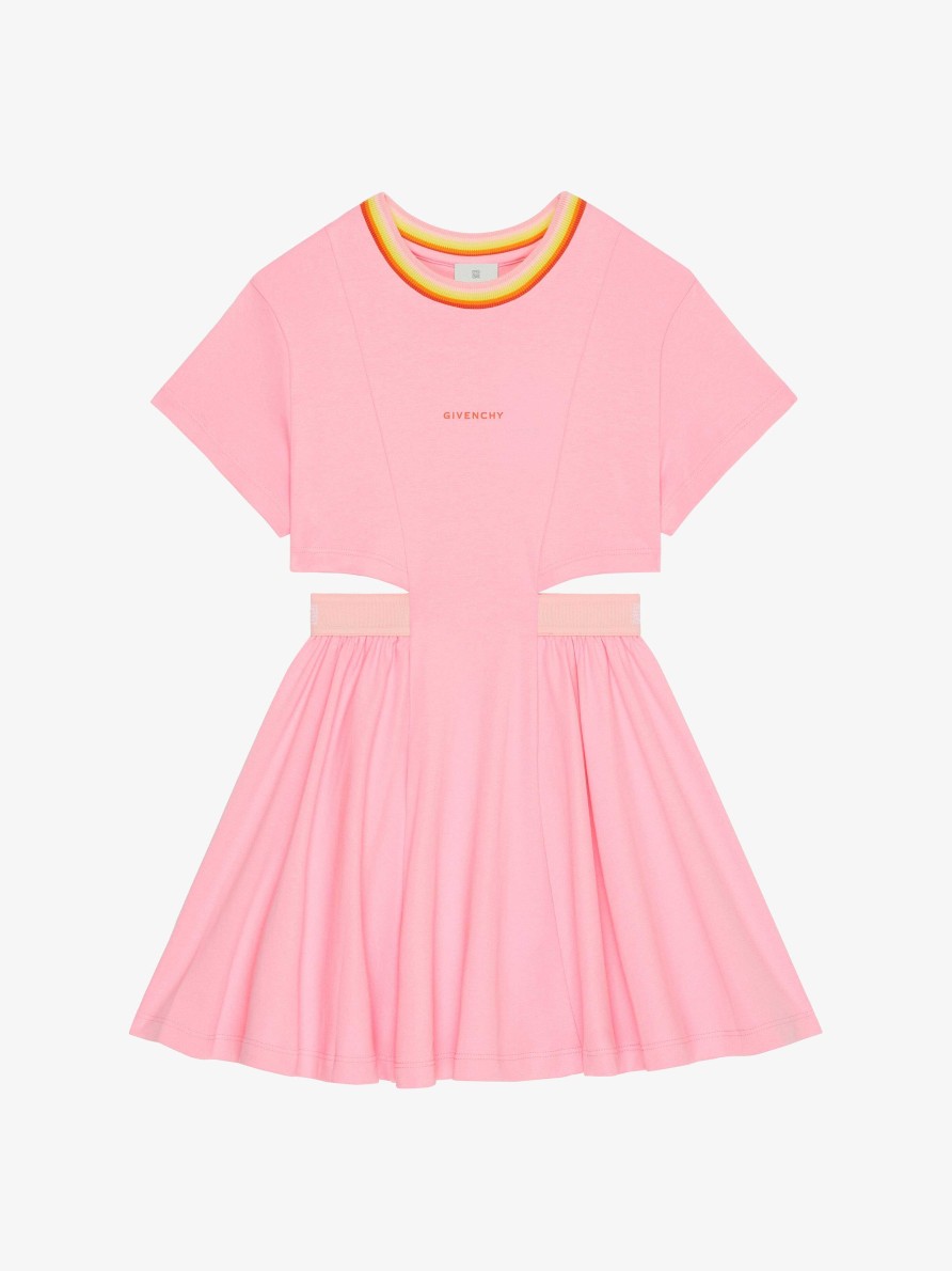 Women Givenchy Girl (4 To 12 Years) | Dress In Cotton With Two In One Effect Bright Pink