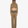 Women Givenchy Pants | Oversized Jeans In Mixed Denim Dark Khaki