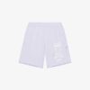 Men Givenchy Shorts | Bermuda Shorts In Fleece With Givenchy Prints Baby Blue