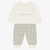 Men Givenchy Baby (1 Month To 3 Years) | Givenchy Overalls In Knit White/Grey