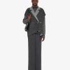 Women Givenchy Jackets & Coats | Sleeveless Jacket In Double Face Wool And Cashmere Dark Grey/Grey