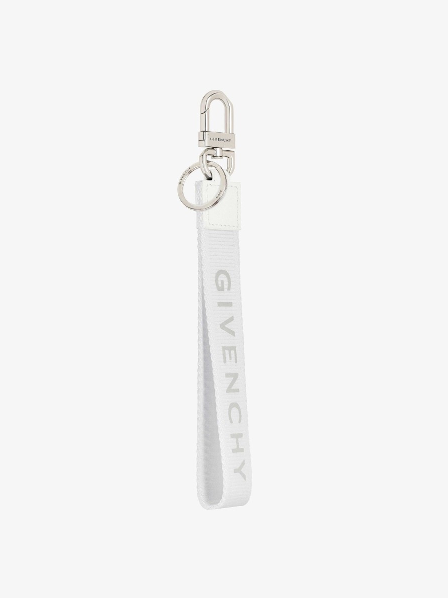 Men Givenchy Other Accessories | Wristlet Keyring In Webbing Light Grey