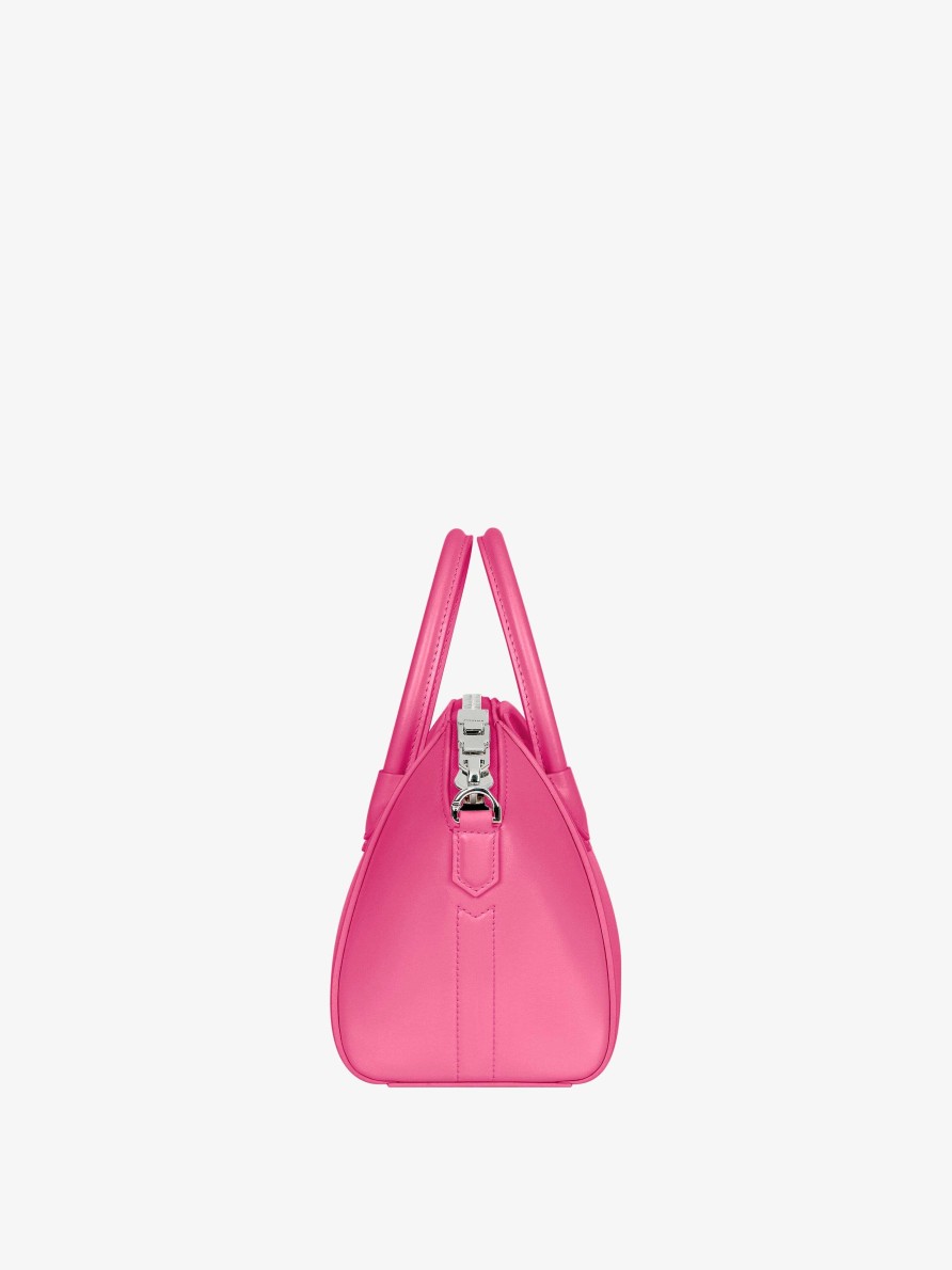 Women Givenchy Antigona | Mini Antigona Bag In Box Leather Neon Pink