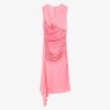 Women Givenchy Dresses | Asymmetrical Draped Dress In Jersey Flamingo