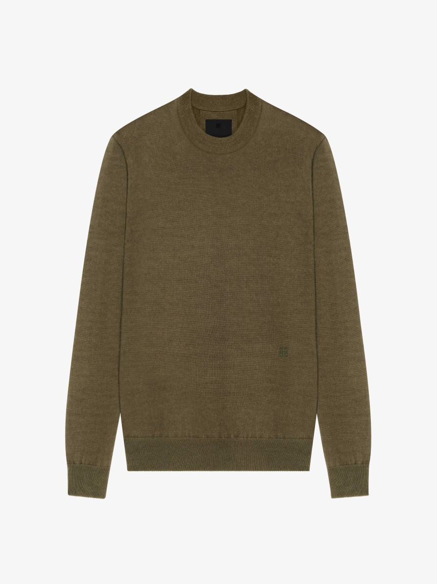 Men Givenchy Knitwear | Sweater In Wool And Cashmere Khaki