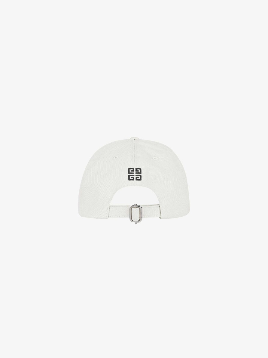 Men Givenchy Beanies & Caps | Givenchy 4G Embroidered Cap White