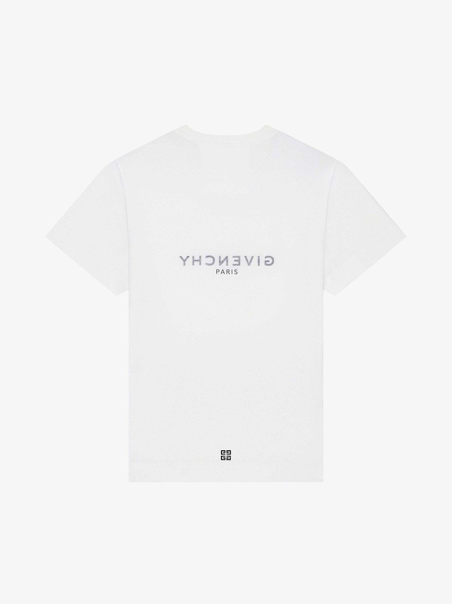 Men Givenchy T-Shirts | Givenchy Reverse Slim Fit T-Shirt In Cotton White