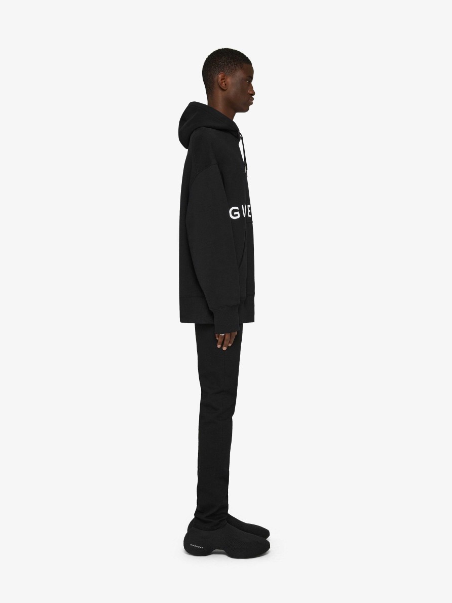 Men Givenchy Sweatshirts & Hoodies | Givenchy 4G Hoodie In Fleece Black