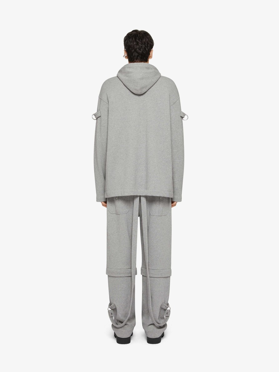 Men Givenchy Pants | Two In One Detachable Pants In Jersey With Suspenders Light Grey Melange