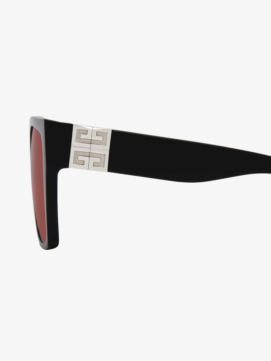 Women Givenchy Sunglasses | 4G Sunglasses In Acetate Black/Burgundy