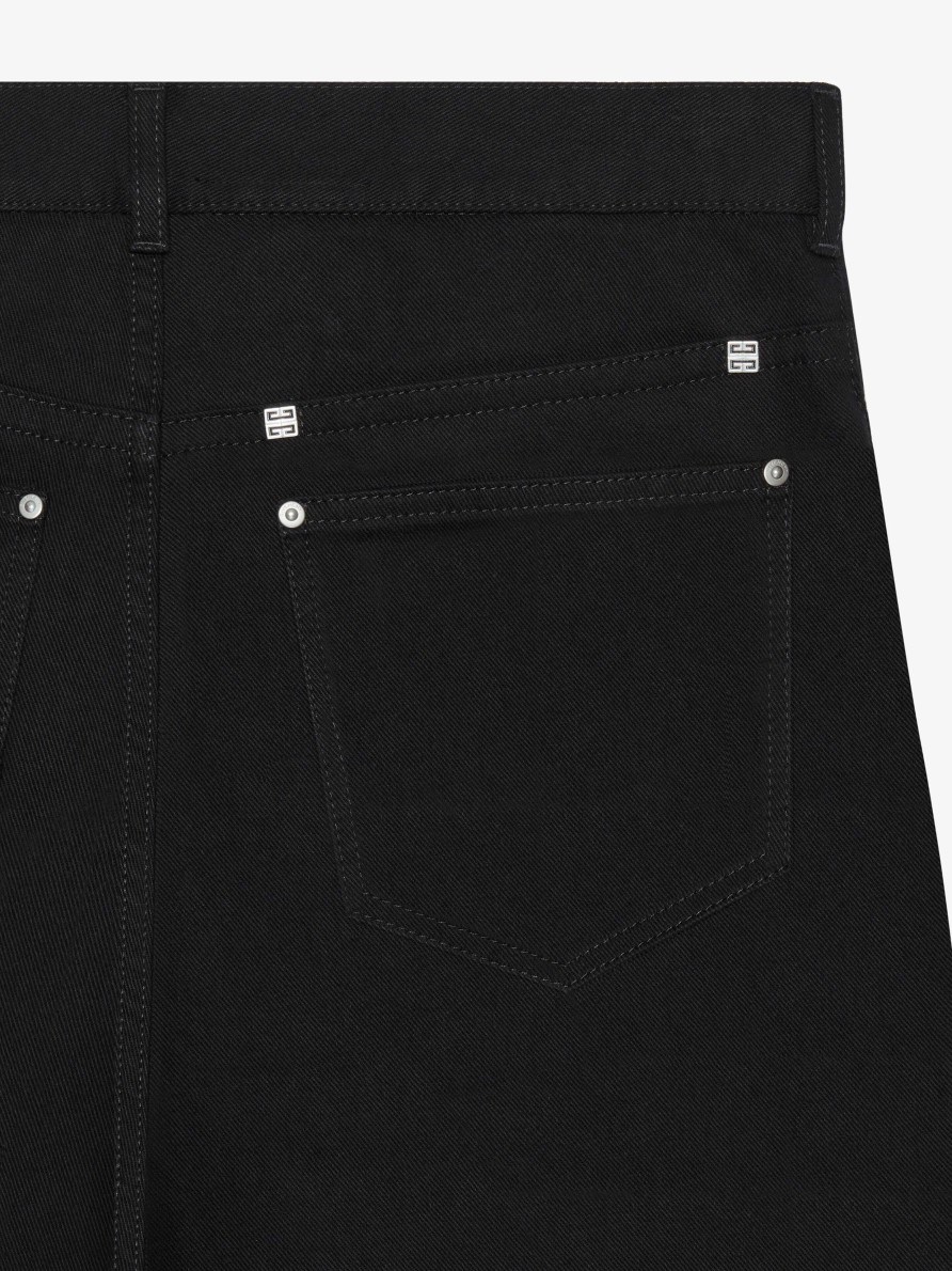 Men Givenchy Pants | Loose Fit Cargo Pants In Denim Black