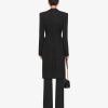 Women Givenchy Jackets & Coats | Fitted Coat In Wool Black