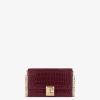 Women Givenchy 4G | Small 4G Bag In Crocodile With Chain Oxblood Red