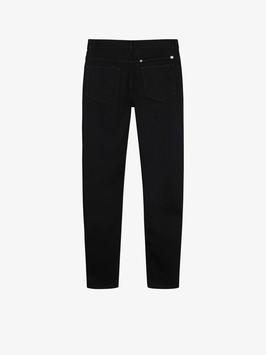 Men Givenchy Denim | Slim Fit Jeans In Denim Black