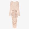 Women Givenchy Dresses | Ruched Dress In Crepe Blush Pink