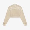 Women Givenchy Outerwear & Blousons | Cropped Varsity Jacket In Wool Beige/White