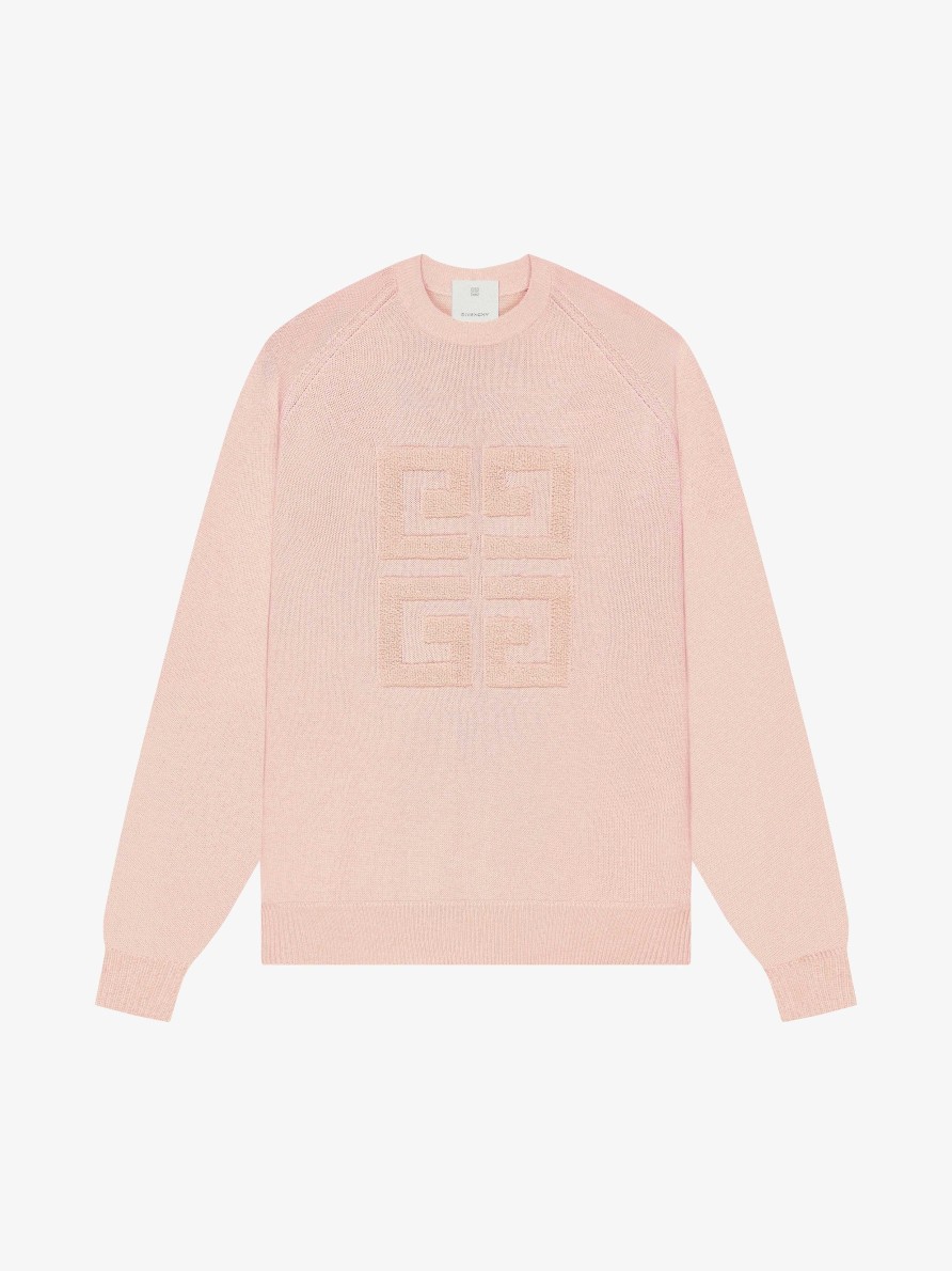 Women Givenchy Knitwear | 4G Sweater In Cashmere Blush Pink