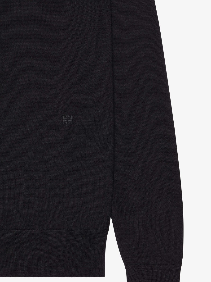 Men Givenchy Knitwear | Turtleneck Sweater In Wool And Cashmere Black