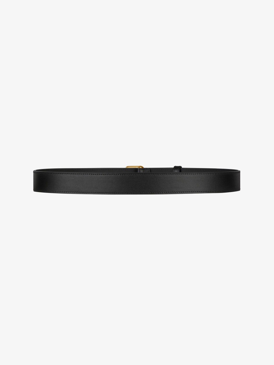 Women Givenchy Belts | Belt In Leather With G-Chain Buckle Black