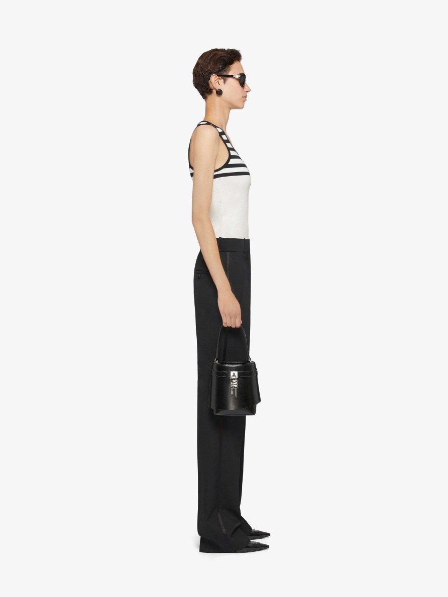 Women Givenchy Pants | Tailored Pants In Tricotine Wool And Mohair Black