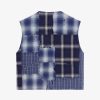 Men Givenchy Denim | Waistcoat In Boro-Effect Destroy Checked Denim Black/Blue