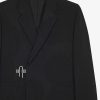 Men Givenchy Jackets & Coats | U-Lock Jacket In Knit Wool Black/Silvery