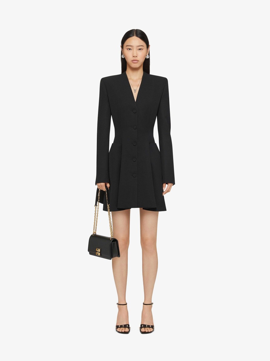 Women Givenchy Dresses | Tailored Dress In Wool Black