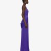 Women Givenchy Dresses | Evening Dress In Satin With Tulle And Drape Dark Purple