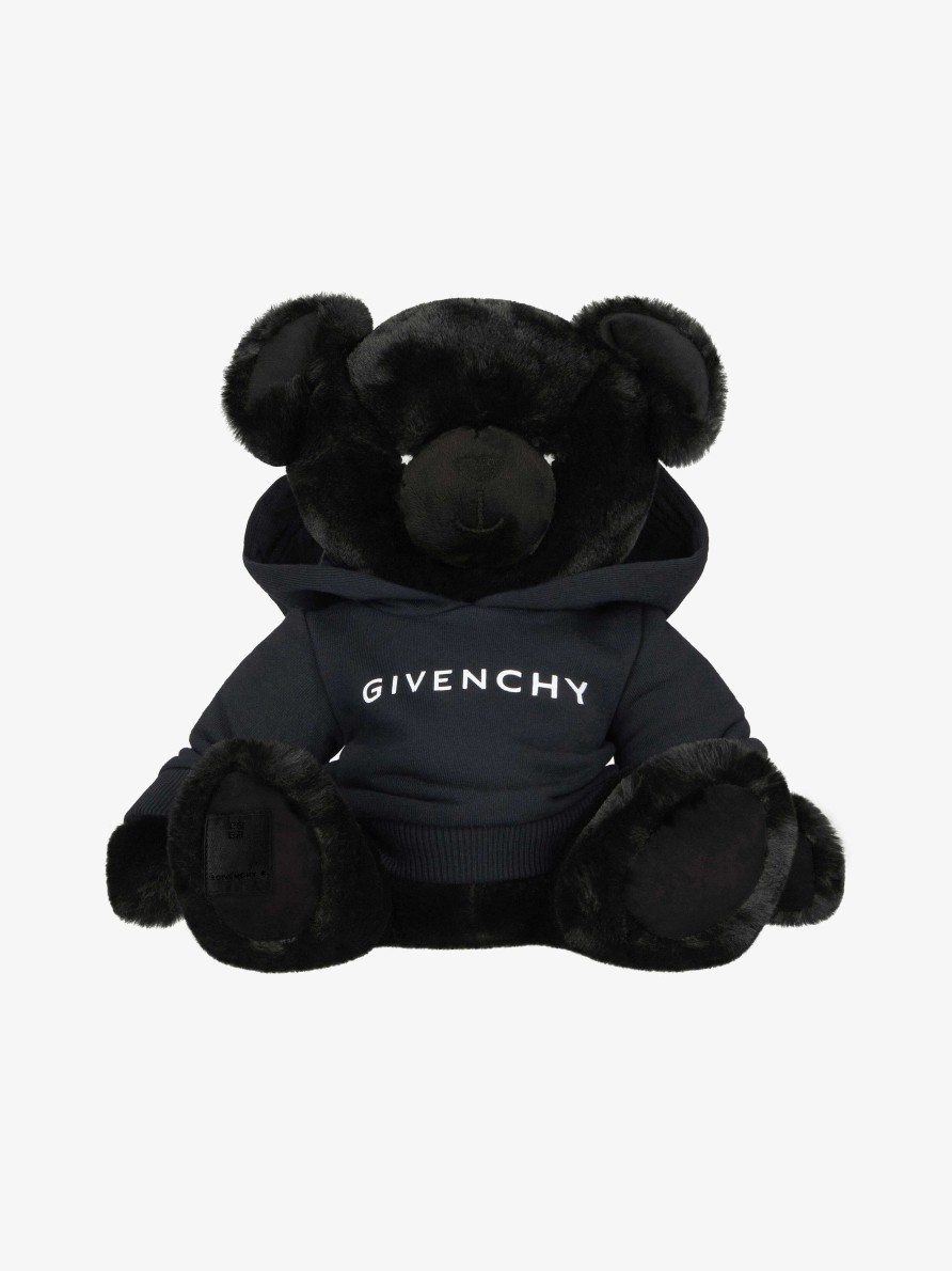 Men Givenchy Boy (4 To 12 Years) | Givenchy Teddy Bear In Faux Fur Black