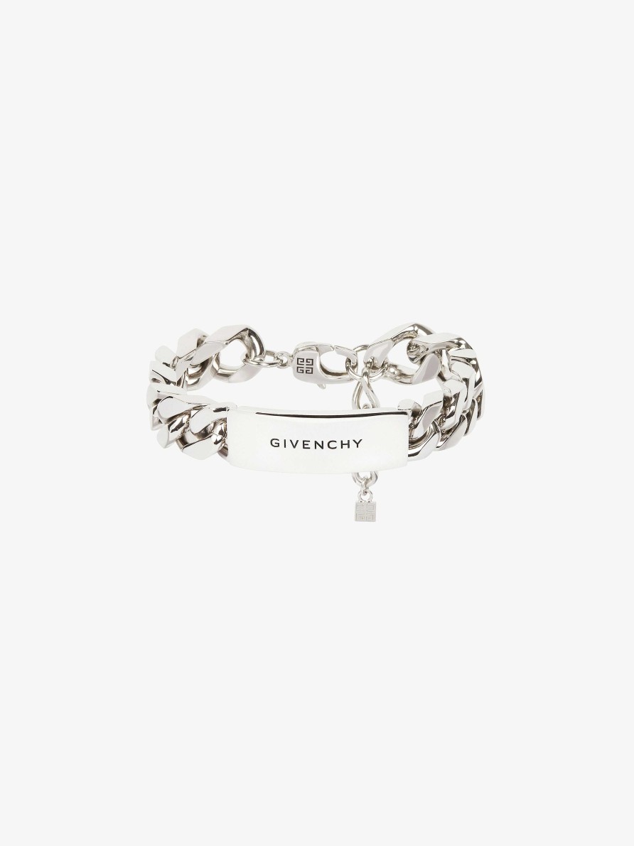 Men Givenchy Jewelry | Id Bracelet In Metal Silvery