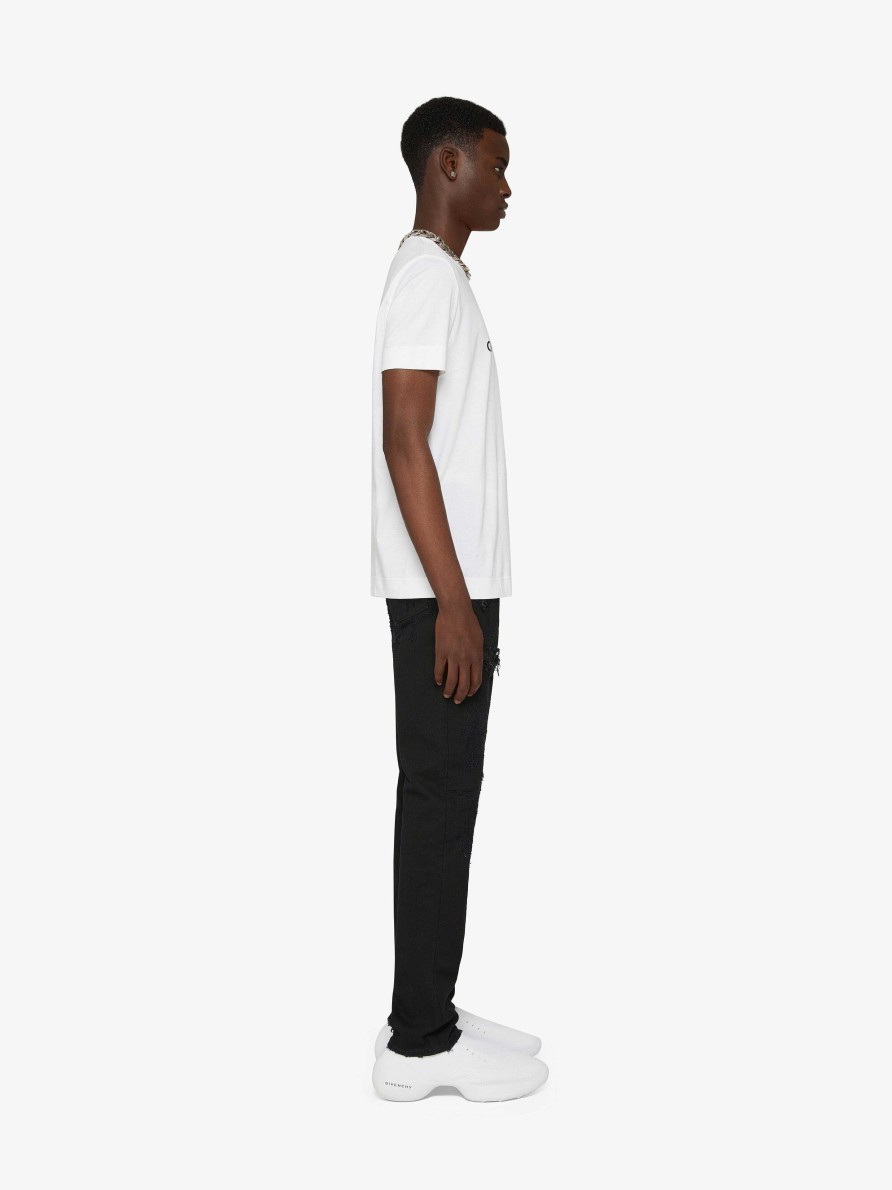 Men Givenchy T-Shirts | Givenchy Reverse Slim Fit T-Shirt In Cotton White