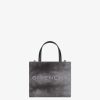 Women Givenchy G-Tote | Mini G-Tote Shopping Bag In Washed Canvas Dark Grey