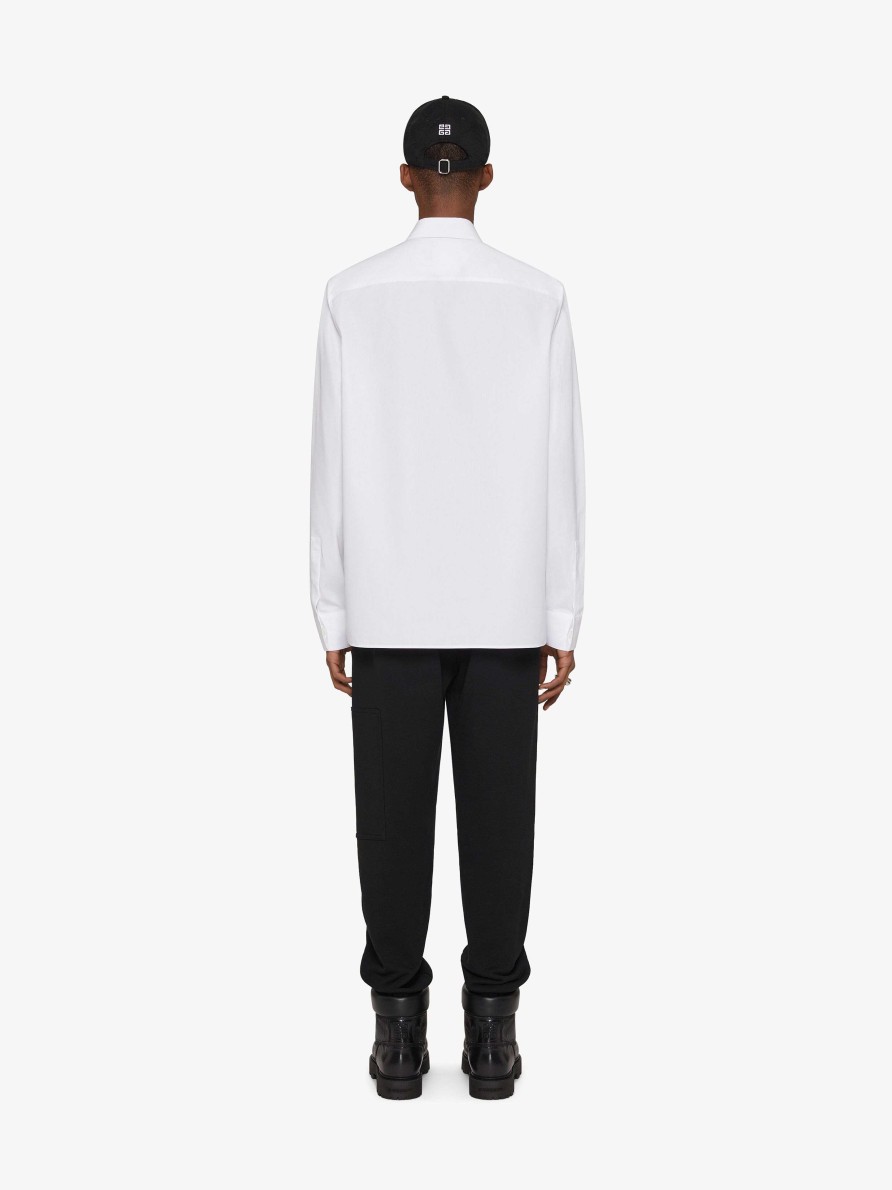 Men Givenchy Shirts | Boxy Fit Shirt In Poplin White