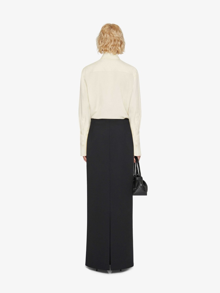 Women Givenchy Skirts | Skirt In Wool And Mohair Black