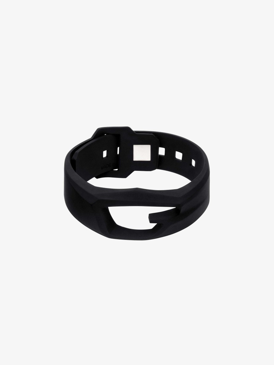 Men Givenchy Jewelry | Giv Cut Bracelet In Rubber Black