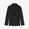 Men Givenchy Jackets & Coats | Slim Fit Jacket In Wool And Lurex With U-Lock Harness Black