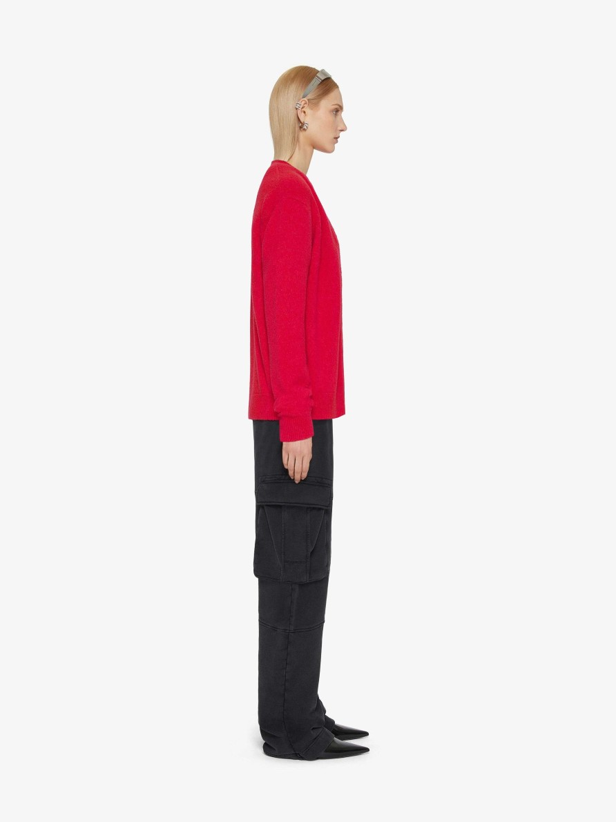 Women Givenchy Knitwear | 4G Cardigan In Cashmere And Silk Cyclamen