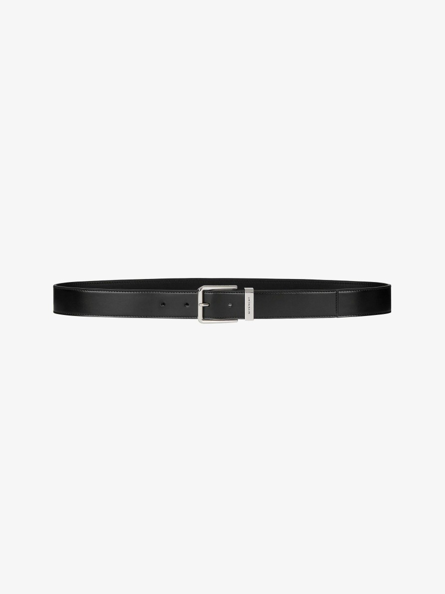 Men Givenchy Belts | Gentleman Belt In Leather Black