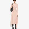 Women Givenchy Dresses | Dress In Crepe With 4G Lace Blush Pink